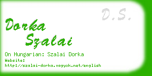 dorka szalai business card